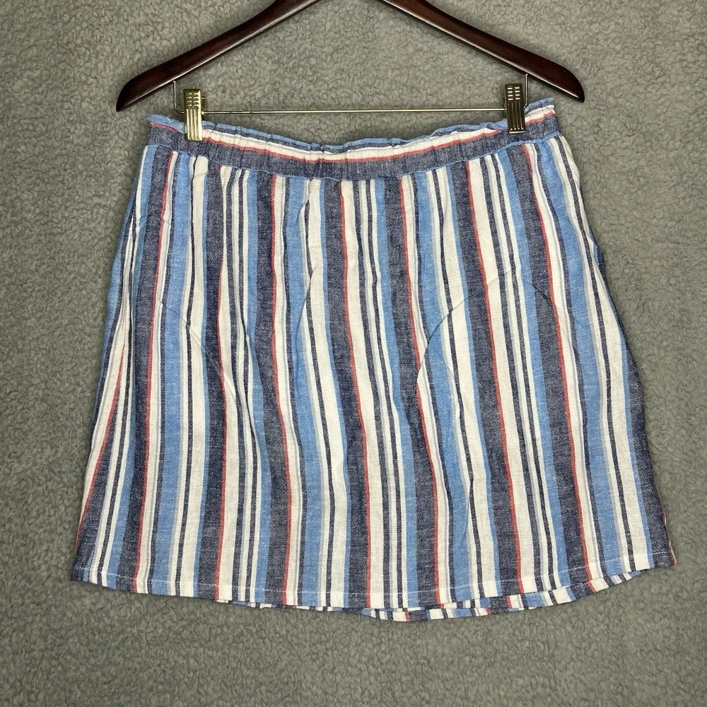 Ruby Rd. Linen‎ Blend Skort Women's 10P Athleisure Shorts Summer Coastal Chic